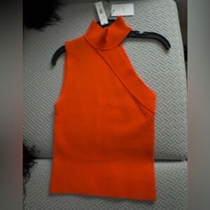 Alice + Olivia One Shoulder Orange Top - Size M, NWT, ships same day.